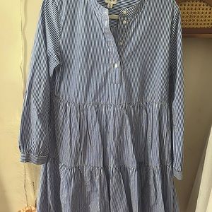 J Crew Factory tiered cotton dress